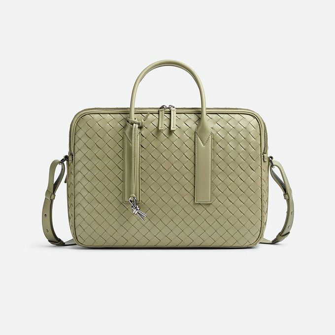 bottega veneta getaway intreccio leather briefcase #766361
